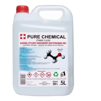 ETANOL ODWODNIONY ALKOHOL ETYLOWY CAŁKOWICIE SKAŻONY SPIRYSTUS 99% 5L 99% — zdjęcie 1