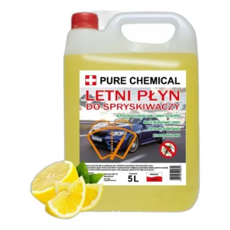 LETNI PŁYN DO SPRYSKIWACZY BEZ SMUG USUWA OWADY PRZYJEMNY ZAPACH CYTRYNY 5L — zdjęcie 1
