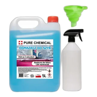 ODMRAŻACZ DO SZYB PŁYN DO ODMRAŻANIA (-40°C) Z BUTELKĄ 1L SPRAY + LEJEK 5L — zdjęcie 1