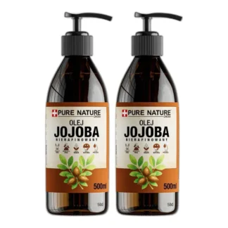 OLEJ JOJOBA NATURALNY TŁOCZONY NA ZIMNO NIERAFINOWANY 500ml + POMPKA 2x — zdjęcie 1