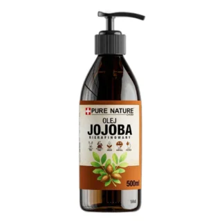 OLEJ JOJOBA NATURALNY TŁOCZONY NA ZIMNO NIERAFINOWANY + DOZOWNIK 500ml — zdjęcie 1