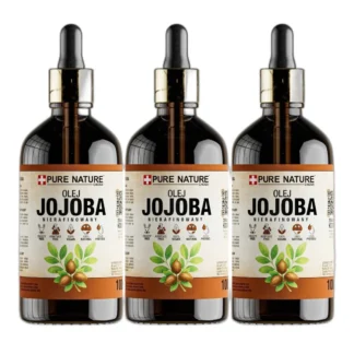 OLEJ JOJOBA NATURALNY TŁOCZONY NA ZIMNO NIERAFINOWANY3x100ml SKÓRY I WŁOSÓW — zdjęcie 1