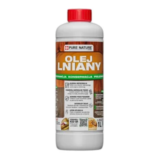 OLEJ LNIANY NATURLANY IMPREGNAT DO DREWNA DO BLATÓW DO TARASÓW DO PODŁÓG 1L — zdjęcie 1