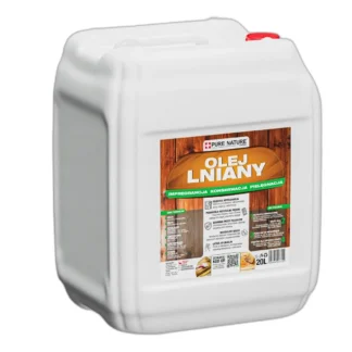 OLEJ LNIANY NATURLANY IMPREGNAT DO DREWNA DO BLATÓW DO TARASÓW PODŁÓG 20L — zdjęcie 1