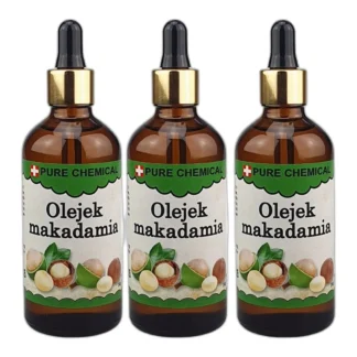 OLEJ MAKADAMIA NATURALNY OLEJEK Z ORZECHÓW MACADAMIA 100 ml 3x — zdjęcie 1