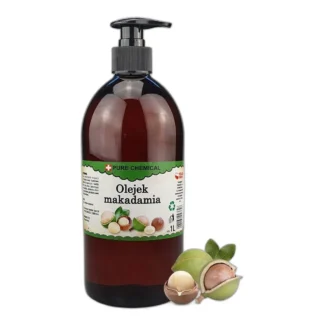 OLEJ MAKADAMIA NATURALNY OLEJEK Z ORZECHÓW MACADAMIA + POMPKA 1l — zdjęcie 1