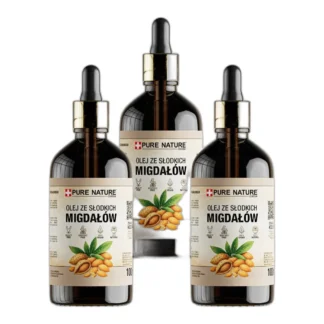 OLEJ MIGDAŁOWY ZE SŁODKICH MIGDAŁÓW NAWILŻA SKÓRE DO DEMAKIJAŻU 3x100ml — zdjęcie 1
