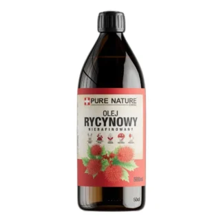 OLEJ RYCYNOWY Z INDII 0,5 L CASTOROIL DO WŁOSÓW SKÓRY MASAŻU W SZKLE 500ML — zdjęcie 1
