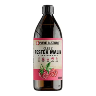 OLEJ Z PESTEK MALIN NIERAFINOWANY NATURALNY ZIMNO TŁOCZONY 500ml — zdjęcie 1