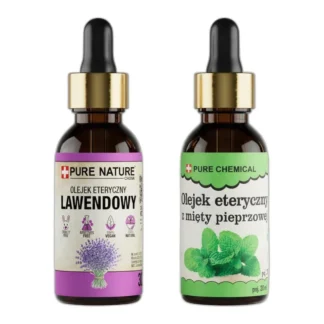 OLEJEK ETERYCZNY MIĘTOWY OLEJEK ETERYCZNY LAWENDOWY NATURALNY 2X30ML — zdjęcie 1
