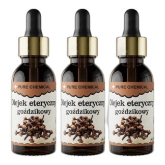 OLEJEK GOŹDZIKOWY NATURALNY OLEJEK ETERYCZNY GOŹDZIKOWY BEZ DODATKÓW 3x30ml — zdjęcie 1