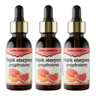 OLEJEK GREJPFRUTOWY ETERYCZNY NATURALNY ENERGETYZUJĄCY BEZ DODATKÓW 3x30ml — zdjęcie 1