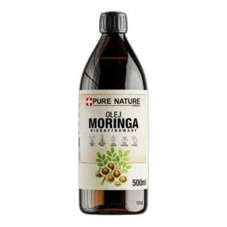 OLEJEK MORINGA NATURALNY NIERAFINOWANY ZIMNOTŁOCZONY 0,5l — zdjęcie 1