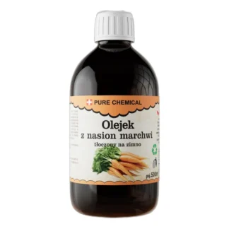 OLEJEK Z NASION MARCHWI NIERAFINOWANY TŁOCZONY NA ZIMNO 0,5L 500ml — zdjęcie 1