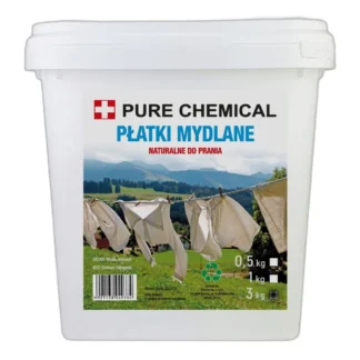 PŁATKI MYDLANE DO PRANIA MYDŁO W PROSZKU NATURALNE wiaderko 3kg — zdjęcie 1