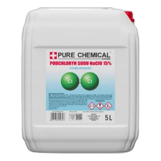 PODCHLORYN SODU CHLOR W PŁYNIE SUROWIEC CHEMICZNY PURE CHEMICAL 5L 15% — zdjęcie 1