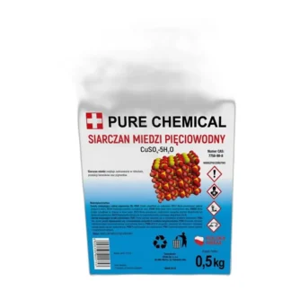 SIARCZAN MIEDZI PIĘCIOWODNY CZYSTY 0,5kg BEZ DODATKÓW CUSO4 — zdjęcie 1