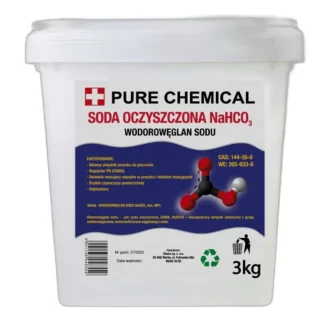 SODA OCZYSZCZONA CZYSTY WODOROWĘGLAN SODU DO PRANIA SPRZĄTANIA 3kg — zdjęcie 1