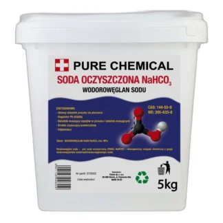SODA OCZYSZCZONA CZYSTY WODOROWĘGLAN SODU WIADERKO. WIELE ZASTOSOWAŃ 5kg — zdjęcie 1