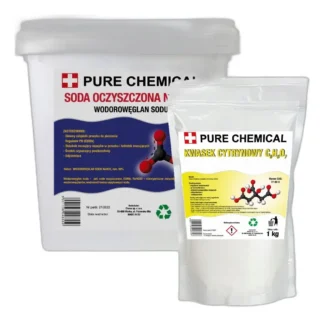 SODA OCZYSZCZONA WODOROWĘGLAN + KWASEK CYTRYNOWY 1kg Zestaw czyszczący 5kg — zdjęcie 1