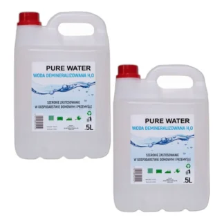 WODA DESTYLOWANA DEMINERALIZOWANA 5L DO ŻELAZKA DO AKUMULATORA 2x — zdjęcie 1